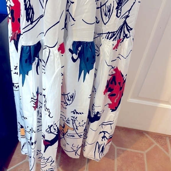 NWT 2Pcs Printed Outfit V-Neck Crop Top & Big Swing Skirt Set Boho Maxi - Picture 7 of 13